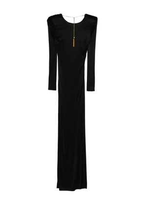 Elisabetta Franchi long-sleeved maxi dress - Black