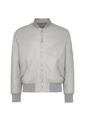 Ferragamo zip leather jacket - Grey