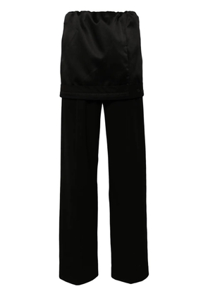 ALAINPAUL layered wool track pants - Black