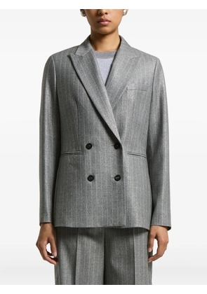 Peserico pinstripe double-breasted blazer - Grey