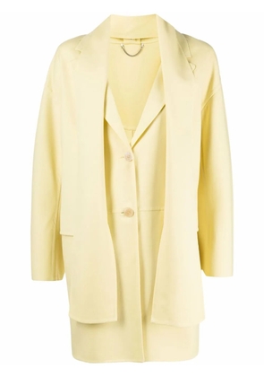 Ferragamo single-breasted virgin wool blazer - Yellow