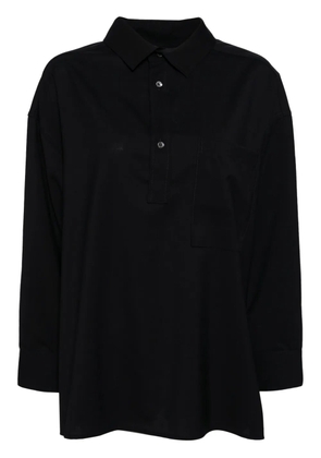 DARKPARK button-up wool polo top - Blue