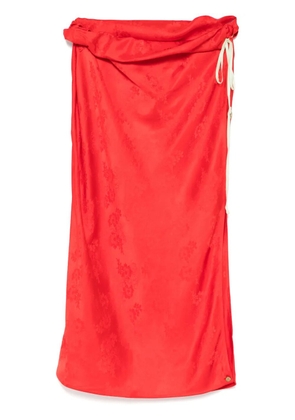 SAMUEL GUÌ YANG printed skirt - Red