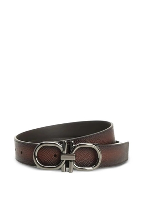 Ferragamo textured buckle belt - Brown