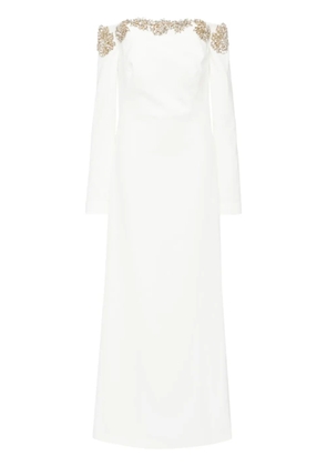 Costarellos Meline gown - Neutrals