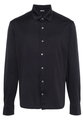 Zegna long-sleeve cotton shirt - Blue