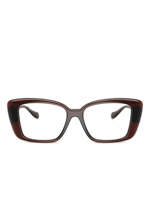 Versace Eyewear medusa-detail square-frame glasses - Brown