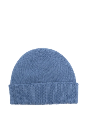 Drumohr ribbed beanie hat - Blue