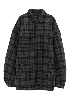 Willy Chavarria plaid shirt - Grey