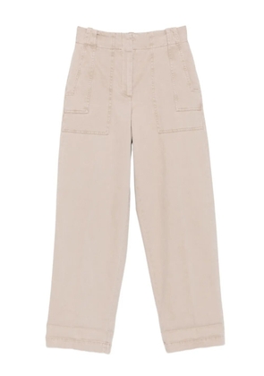 Peserico pocket-cuffed cropped trousers - Neutrals