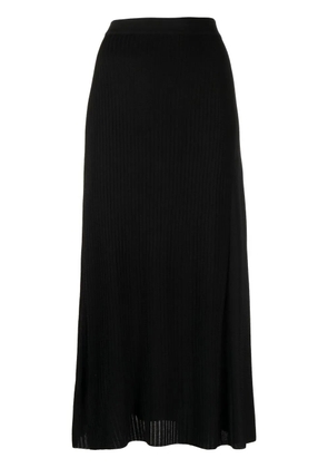 Ferragamo ribbed-knit A-line skirt - Black