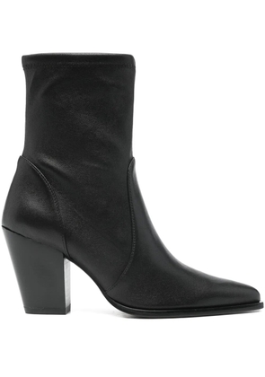 Stuart Weitzman 85mm pointed ankle boots - Black