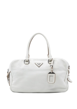 Prada Pre-Owned 2000-2025 Vitello Daino Zip Top satchel - White
