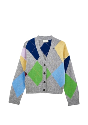 Pringle of Scotland argyle-pattern buttoned cardigan - Grey