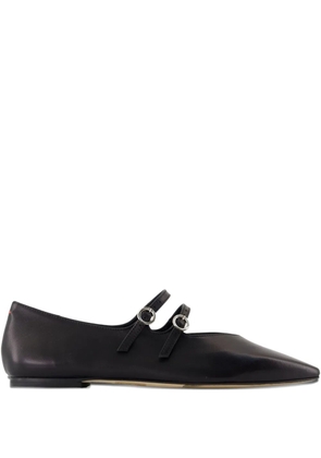 Aeyde double-strap pointed-toe flats - Black