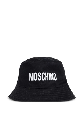 Moschino logo-label bucket hat - White