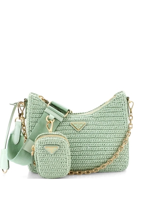 Prada Pre-Owned Re-Edition 2005 Shoulder Bag Raffia Small crossbody bag - Green