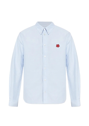 Kenzo flower-embroidered shirt - Blue