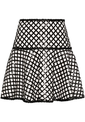 Giambattista Valli sequined bouclé skirt - White