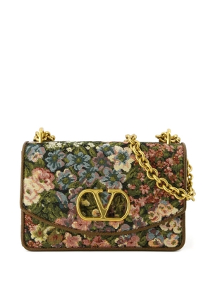 Valentino Garavani Vain floral appliqué shoulder bag - Green