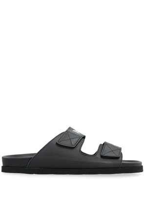 Palm Angels logo-print touch-strap slides - Black