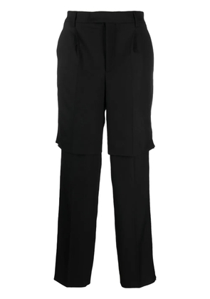 VTMNTS straight-leg virgin wool-blend trousers - Black