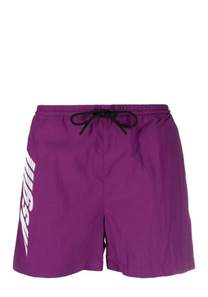 MSGM logo-print shorts - Purple