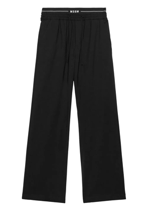 MSGM logo waistband lounge trousers - Black