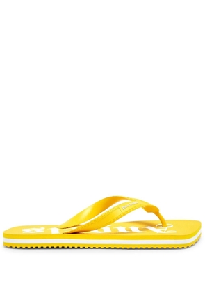 Palm Angels logo-print flip flops - Yellow