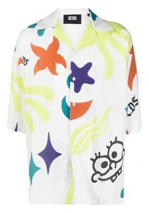 GCDS graphic-print short-sleeve shirt - White