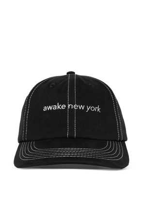 Awake NY logo-embroidered baseball cap - Black