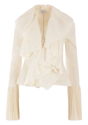 Alexander McQueen ruffle-detailing blouse - Neutrals