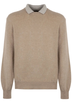 Kiton brushed-effect jumper - Neutrals
