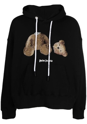 Palm Angels crystal-embellished Teddy Bear hoodie - Black