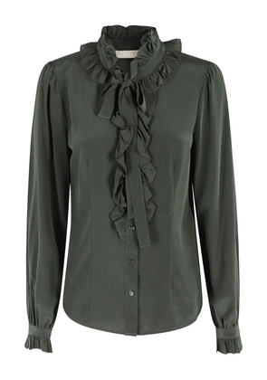 Ulla Johnson ruffled silk blouse - Green