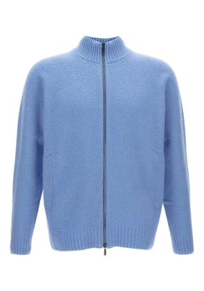 Drumohr zip-front high-neck sweater - Blue
