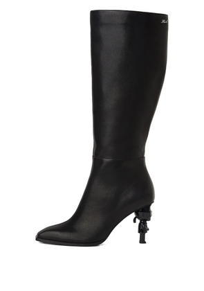 Karl Lagerfeld Ikon sculpted-heel knee-high boots - Black