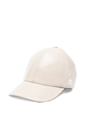 Courrèges topstitched cap - Neutrals