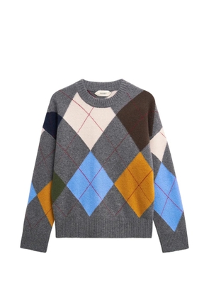Pringle of Scotland crew-neck argyle-pattern sweater - Grey