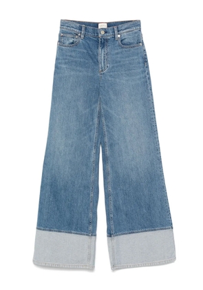 alice + olivia wide-leg contrast-cuff jeans - Blue