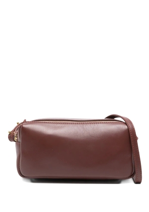 Elleme double-zip leather cross body bag - Brown