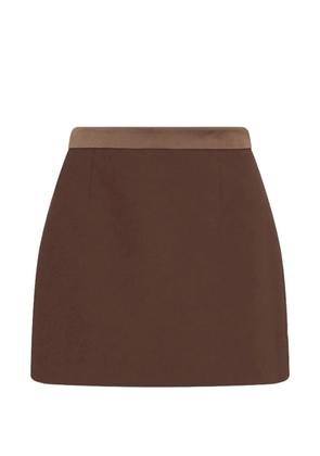 Marella A-line zip-fastening mini skirt - Brown
