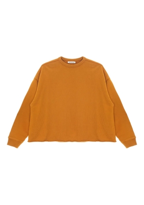 YMC raw-hem cotton sweatshirt - Orange