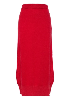 Barrie high-waisted knit skirt - Red