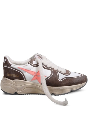 Golden Goose star-appliqué panelled sneakers - Brown