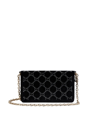 Gucci embellished chain cross body bag - Black