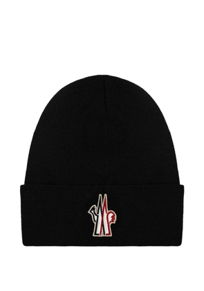 Moncler Grenoble logo-patch beanie - Black