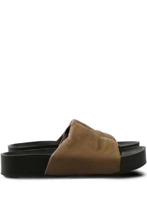Uma Wang leather slides - Brown