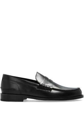 Brioni penny-slot leather loafers - Black