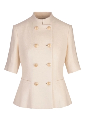 Kiton short-sleeve gold-button jacket - Neutrals